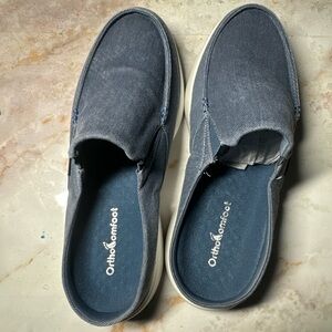 OrthoComfoot Men's Slip On Shoes Sz 10 EU 43 Arch Support Flat Loafer NEW (TD1)